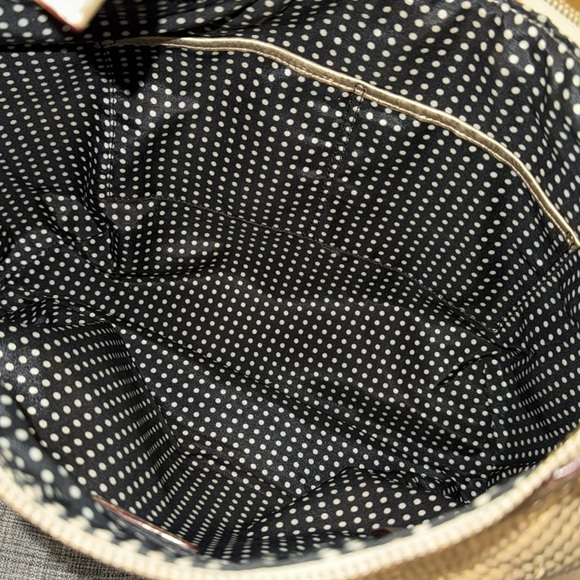 Kate Spade Bag Rattan Straw Tan Gold Hobo - Picture 12 of 17